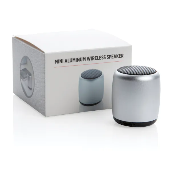  Mini aluminum wireless speaker - XD Collection Silver 