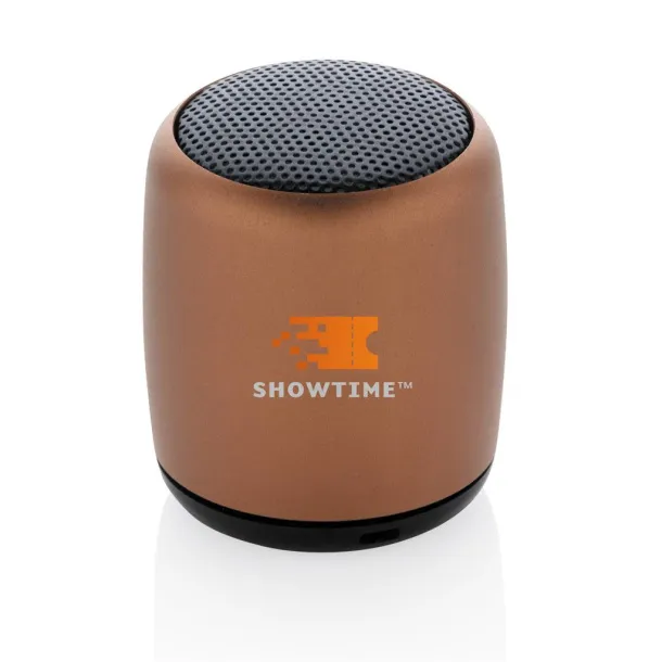  Mini aluminum wireless speaker - XD Collection Brown