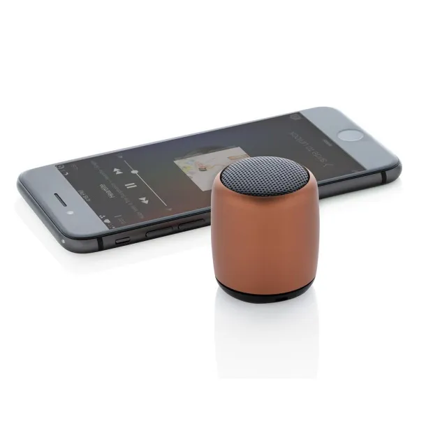  Mini aluminum wireless speaker - XD Collection Brown