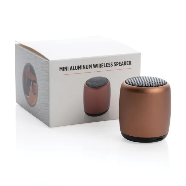  Mini aluminum wireless speaker - XD Collection Brown