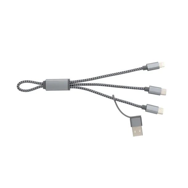  4-in-1 mini braided cable Grey