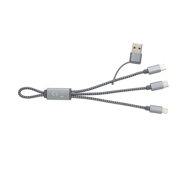  4 u 1 mini pleteni kabel Siva