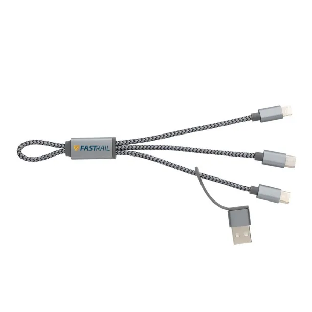  4-in-1 mini braided cable Grey