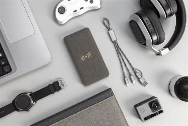  4-in-1 mini braided cable Grey