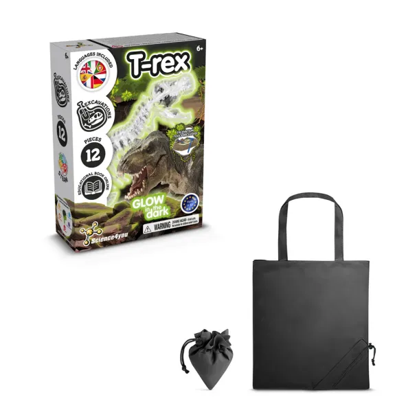 Fossil Excavation Kit V Educational game supplied with a 190T folding gift bag Black