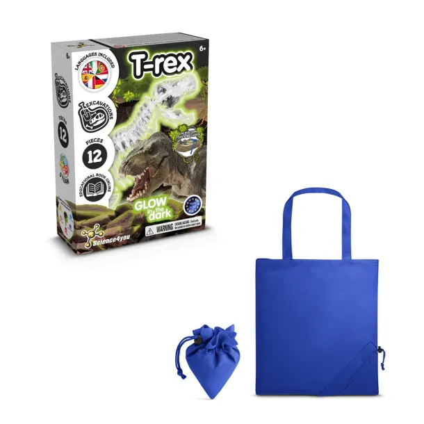 Fossil Excavation Kit V Educational game supplied with a 190T folding gift bag Royal blue