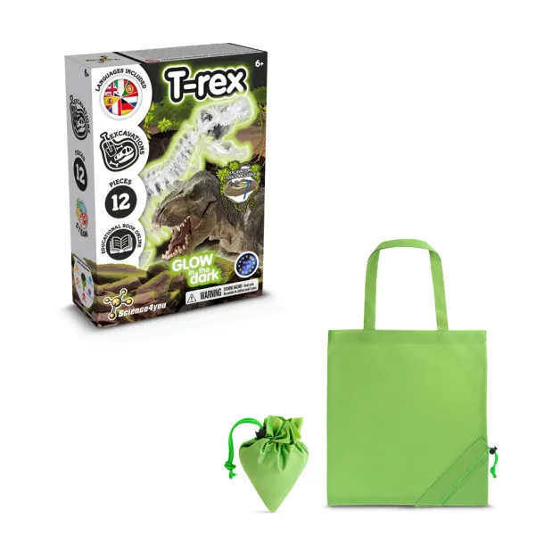 Fossil Excavation Kit V Educational game supplied with a 190T folding gift bag Light green