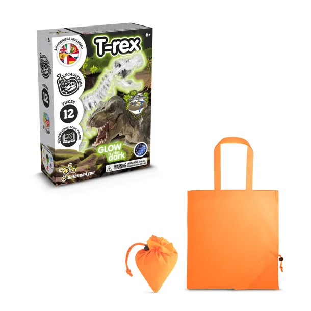 Fossil Excavation Kit V Educational game supplied with a 190T folding gift bag Orange