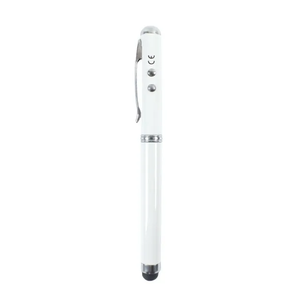  Laser pointer with LED light, ball pen, touch pen Bijela