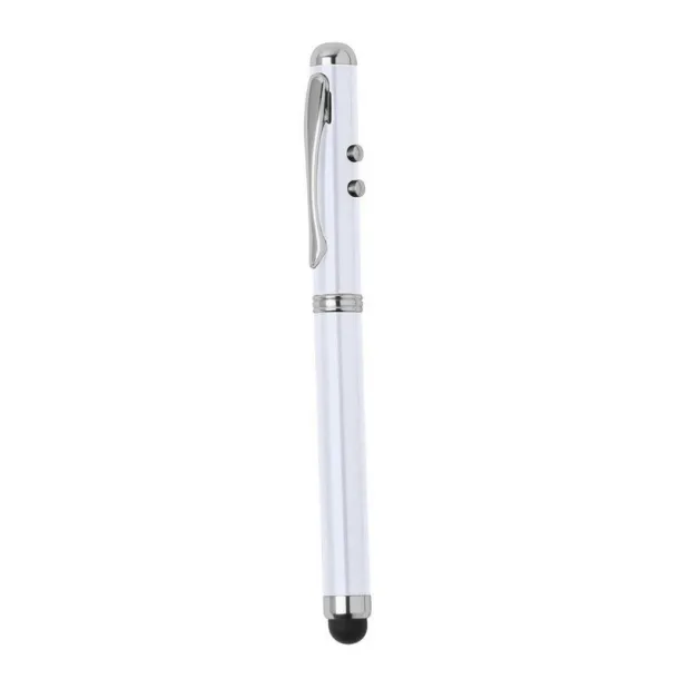  Laser pointer with LED light, ball pen, touch pen Bijela