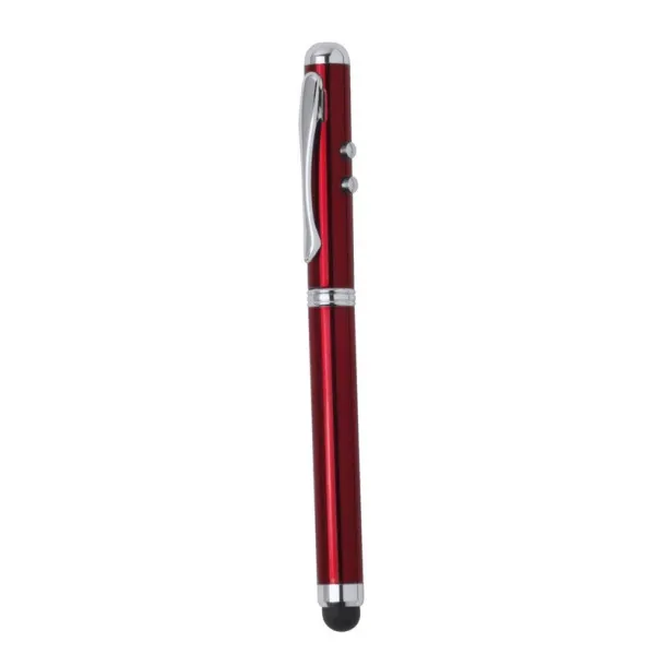  Laser pointer with LED light, ball pen, touch pen Crvena