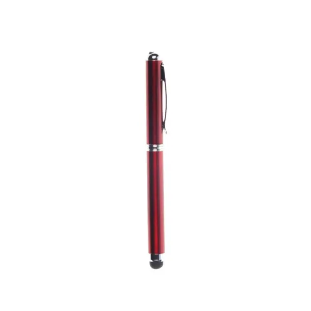  Laser pointer with LED light, ball pen, touch pen Crvena