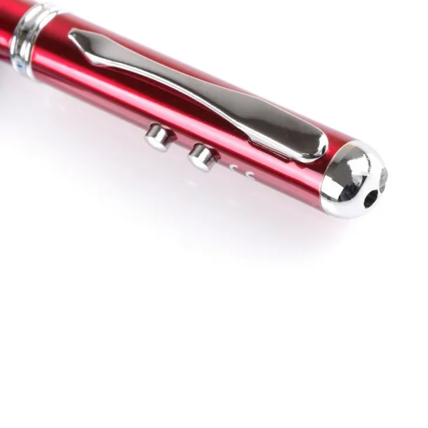  Laser pointer with LED light, ball pen, touch pen red