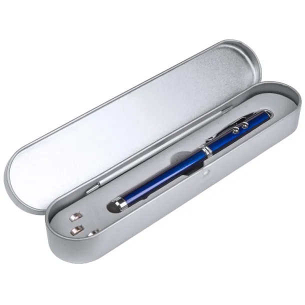  Laser pointer with LED light, ball pen, touch pen navy blue