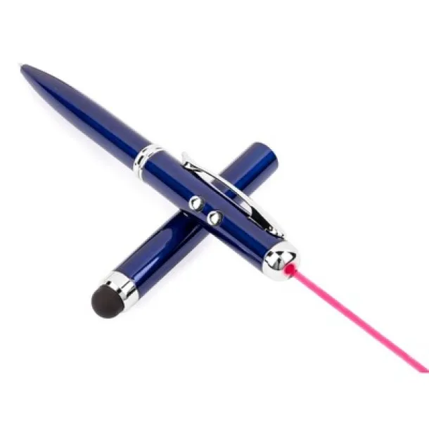  Laser pointer with LED light, ball pen, touch pen Mornarski plava