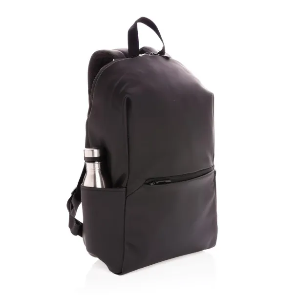  Smooth PU 15.6"laptop backpack - XD Collection Black 