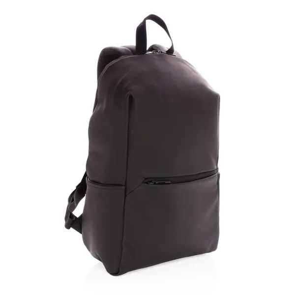  Smooth PU 15.6"laptop backpack - XD Collection Black 