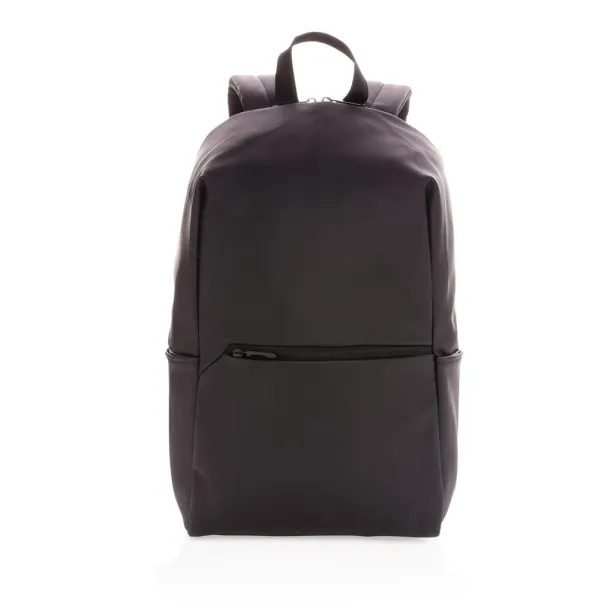  Smooth PU 15.6"laptop backpack - XD Collection Black 