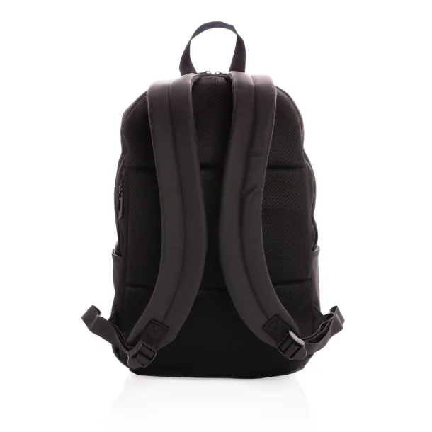  Smooth PU 15.6"laptop backpack - XD Collection Black 