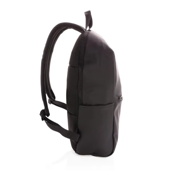  Smooth PU 15.6"laptop backpack - XD Collection Black 