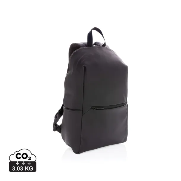  Smooth PU 15.6"laptop backpack - XD Collection Black 