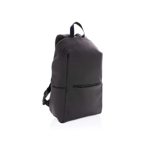  Smooth PU 15.6"laptop backpack - XD Collection Black 