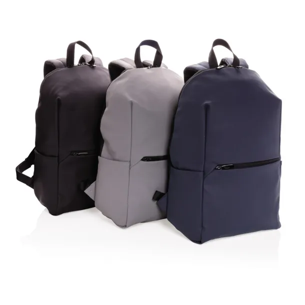  Smooth PU 15.6"laptop backpack - XD Collection Black 