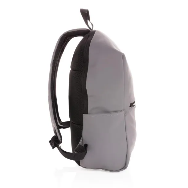  Smooth PU 15.6"laptop backpack - XD Collection Cool Grey 8 