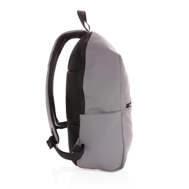  Smooth PU 15.6"laptop backpack - XD Collection Cool Grey 8 