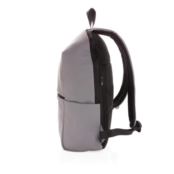  Smooth PU 15.6"laptop backpack - XD Collection Siva