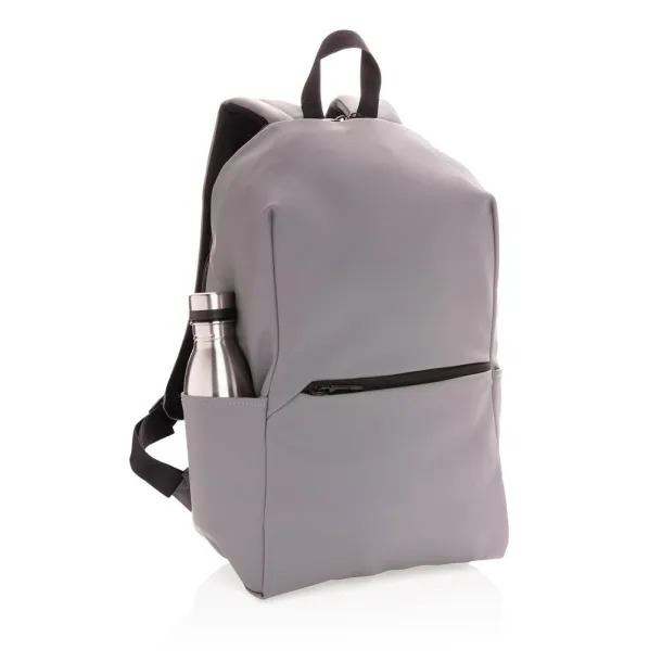  Smooth PU 15.6"laptop backpack - XD Collection Cool Grey 8 