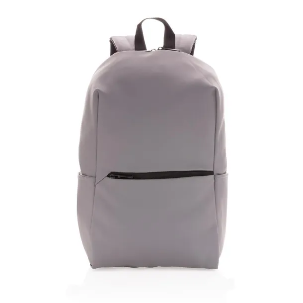  Smooth PU 15.6"laptop backpack - XD Collection Cool Grey 8 