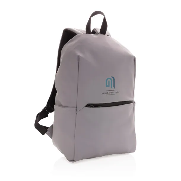  Smooth PU 15.6"laptop backpack - XD Collection Siva