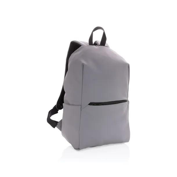  Smooth PU 15.6"laptop backpack - XD Collection Cool Grey 8 