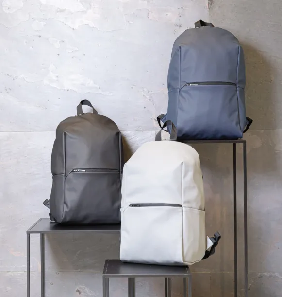  Smooth PU 15.6"laptop backpack - XD Collection Siva