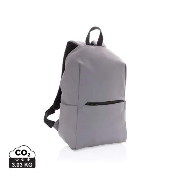  Smooth PU 15.6"laptop backpack - XD Collection Cool Grey 8 