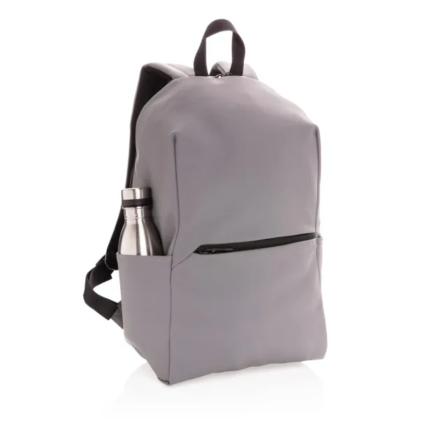  Smooth PU 15.6"laptop backpack - XD Collection Cool Grey 8 