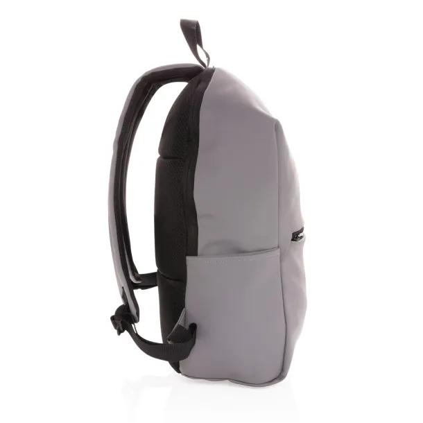  Smooth PU 15.6"laptop backpack - XD Collection Cool Grey 8 