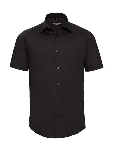  Fitted Stretch Shirt - Russell Collection Black