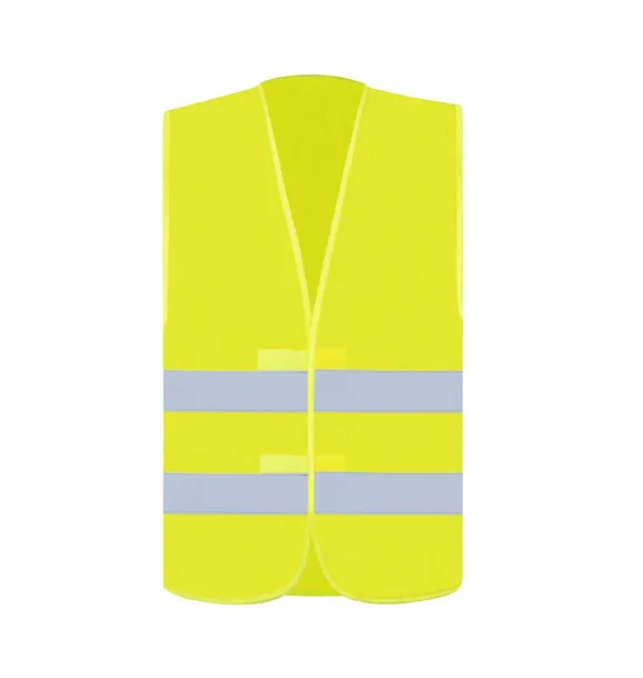 "KARLSRUHE" BASIC SAFETY VEST FOR PRINT - 2 VELCRO - Korntex Žuta
