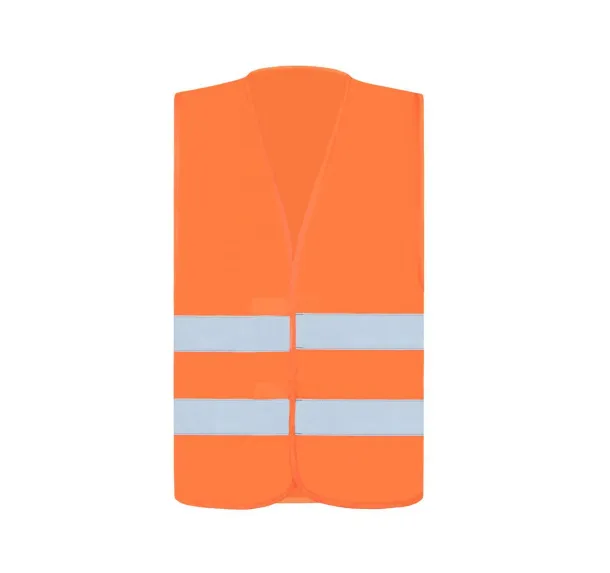 "KARLSRUHE" BASIC SAFETY VEST FOR PRINT - 2 VELCRO - Korntex Orange