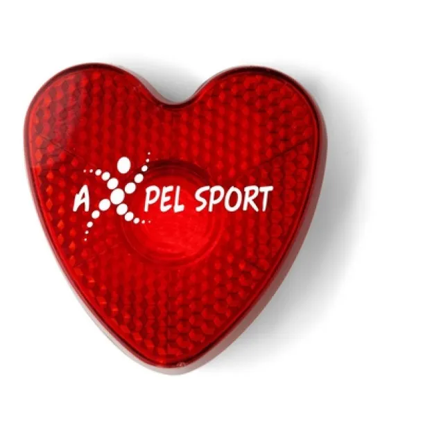  Flashing light "heart" with clip Crvena