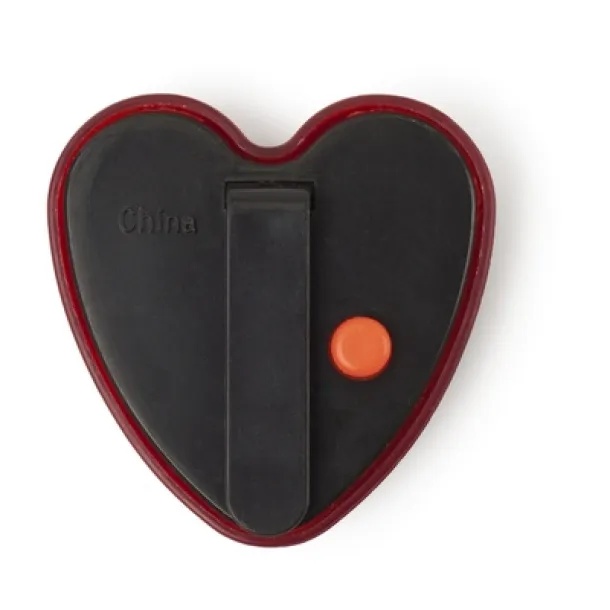  Flashing light "heart" with clip Crvena