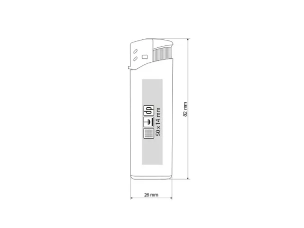 ISCRA SOFT Electronic plastic lighter - ITEK White