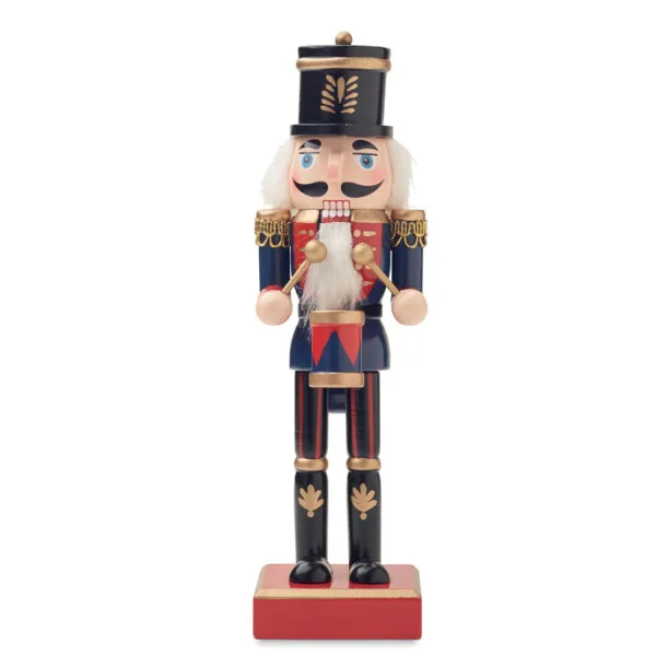 JOLLY CRUNCH Nutcracker character in wood Blue