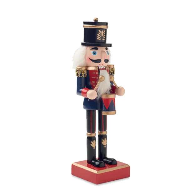 JOLLY CRUNCH Nutcracker character in wood Blue