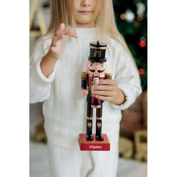 JOLLY CRUNCH Nutcracker character in wood Blue