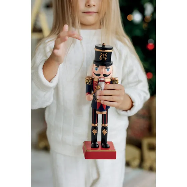 JOLLY CRUNCH Nutcracker character in wood Blue