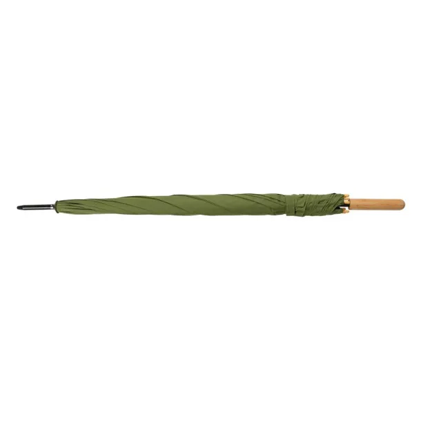  27" Impact AWARE™ RPET 190T auto open bamboo umbrella - XD Collection Green 