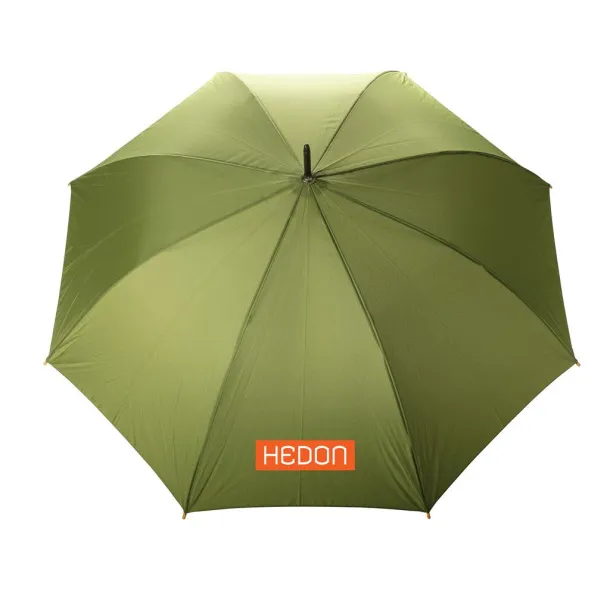  27" Impact AWARE™ RPET 190T auto open bamboo umbrella - XD Collection Green 